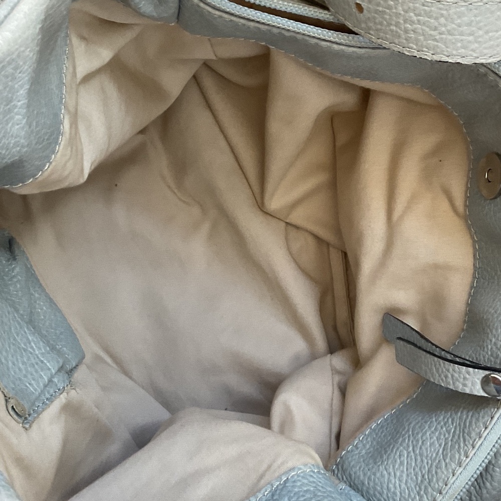 Ted Benson Leather Hobo Bag Gray Large - Picture 8 of 14